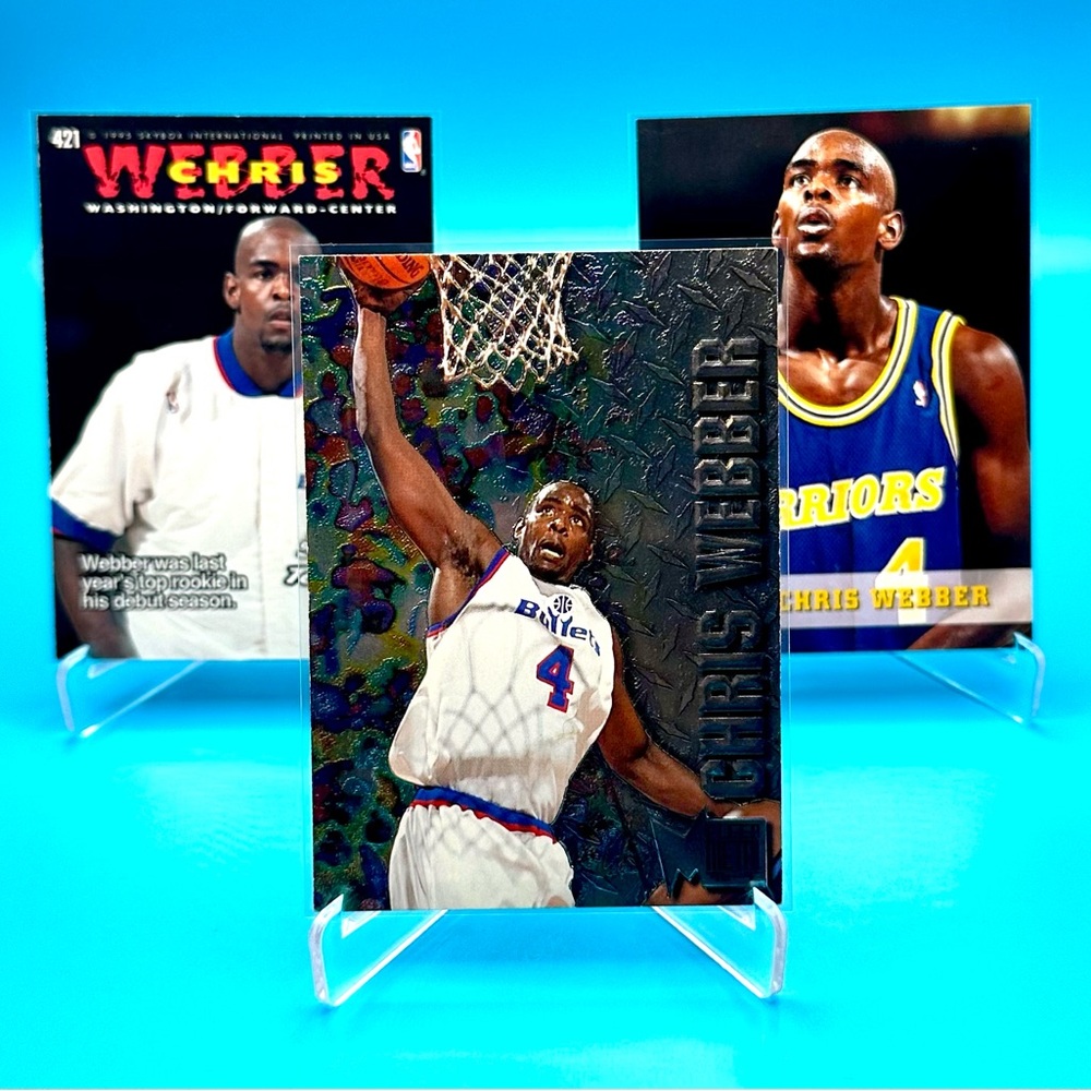 🔥CHRIS WEBBER LOT!🔥Fleer Metal + NBA Hoops Rookie Card! 😮